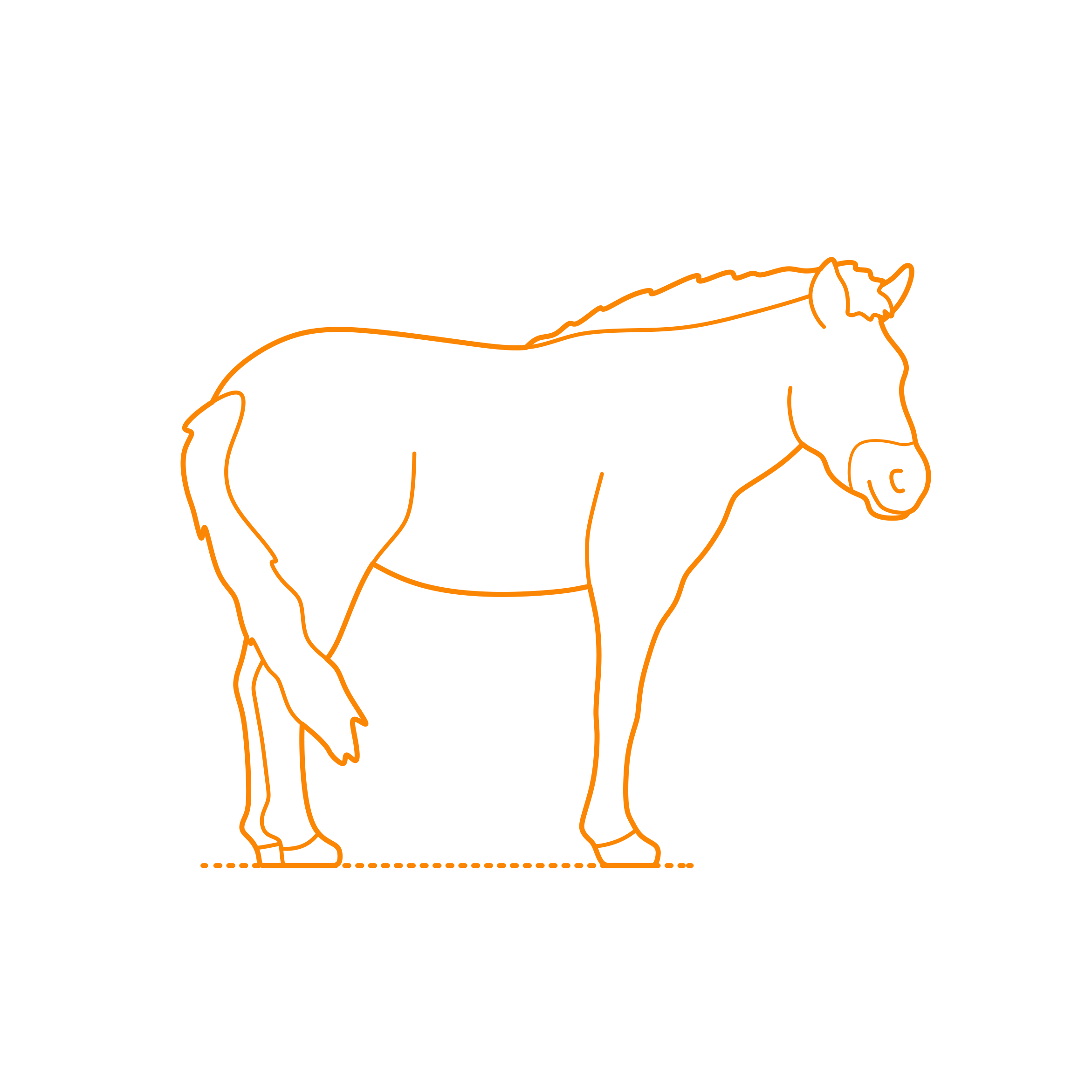 Animals Equines Przewalskis Horse Outline Svg Vector Free Vectors
